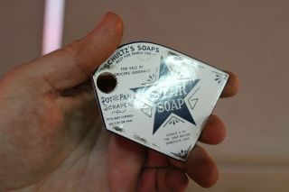 SCHULT ' Z STAR SOAP ENAMELWARE METAL POT PAN SCRAPER SIGN 2