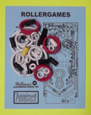 1990 Williams Rollergames / Roller Games Pinball Rubber Ring Kit