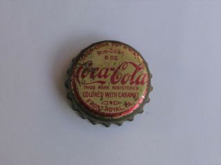 Vintage Front Royal Va Virginia Coca Cola Cork Bottle Cap Tappi Kronkorken