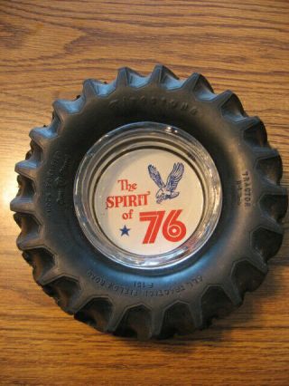 10047 Vintage Firestone All Traction Field & Road Tire Ashtray “the Spirit Of 76