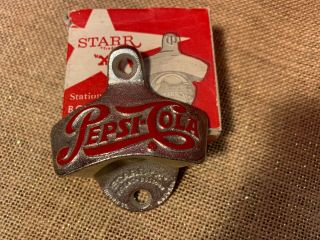 Vintage 1940s Starr " X " Stationary Bottle Opener Nos W/box Pepsi - Cola