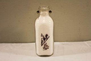 1950s Hoffman ' s Golden Gurnsey ACL Pint Milk Bottle - BL 2