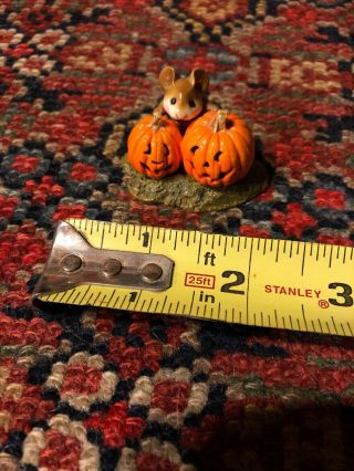 Wee Forest Folk 1992 Mouse With Carved Pumpkins Halloween