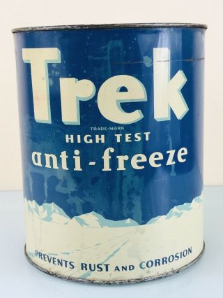 Trek High Test Anti - Freeze 1 Gallon Can Gas & Oil Advertising 7