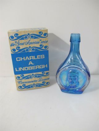 Vintage Wheaton Great American Series Decanter Charles A Lindbergh Iob Approx 9 "