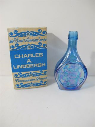 Vintage Wheaton Great American Series Decanter Charles A Lindbergh IOB Approx 9 