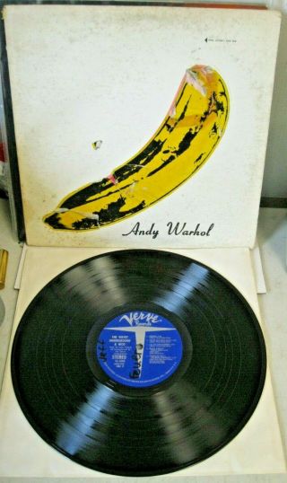 The Velvet Underground And Nico Andy Warhol Banana Cover Verve V6 - 5008 1968 Vg,
