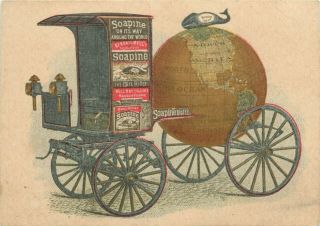 Victorian Trade Card Soapine Soap Providence Ri Globe