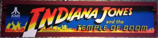 Indiana Jones And The Temple Of Doom Arcade Marquee 23.  5 " X 5.  5 "
