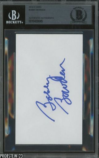 Bobby Bowden Coach Signed Index Card Auto Autograph Bgs Bas Authentic
