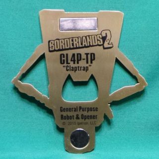 Borderlands 2 Claptrap Metal Bottle Opener Fridge Magnet CL4P - TP Robot 2