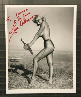 June Wilkinson Signed 8x10 Topless Photo Autographed Auto Playboy Actress