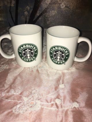 Set Of 2 2006 Starbucks 8 Oz Coffee Cups From Gift Set