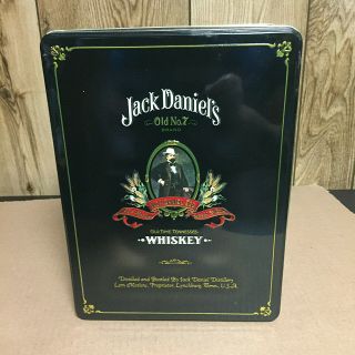 Jack Daniels " Standing The Test Of Time " Tin With 2 Glasses Set