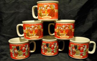 (6) Vintage Campbell’s Soup 1998 Fall/winter “m’m M’m Good” Ceramic Coffee Mugs