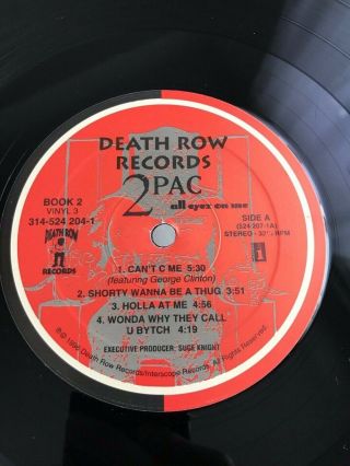 2Pac ‎– All Eyez On Me / 4 × Vinyl LP Death Row 314 - 524 204 - 1 US ORG 1996 7