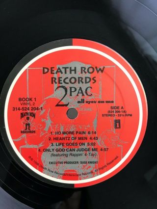 2Pac ‎– All Eyez On Me / 4 × Vinyl LP Death Row 314 - 524 204 - 1 US ORG 1996 8