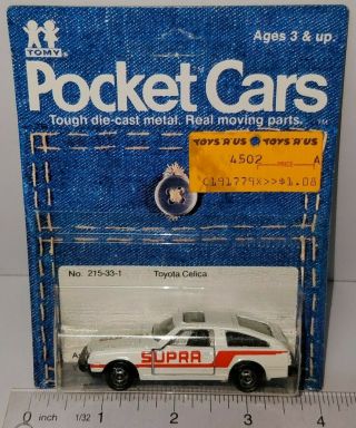 Vintage 1978 1/63 Tomy Pocket Cars Toyota Celica No.  215 - 33 - 1