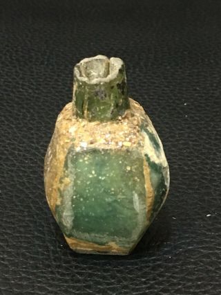 Afghanistan Old Antique Roman Glass Bottle Handmade Green Color Origin