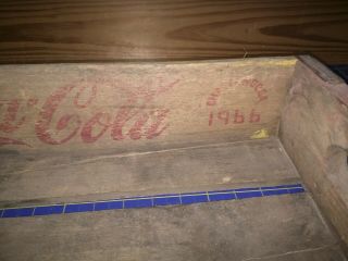 Vintage Yellow Wooden Coca - cola Classic Coke Crate Bottle Carrier Sixties 1966 3