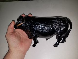 vintage plastic Breyer Black Angus bull figure from an old Meat Market 2
