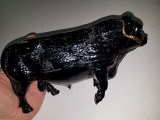 vintage plastic Breyer Black Angus bull figure from an old Meat Market 4