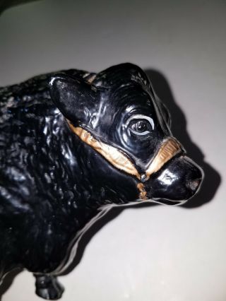 vintage plastic Breyer Black Angus bull figure from an old Meat Market 7