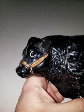 vintage plastic Breyer Black Angus bull figure from an old Meat Market 8