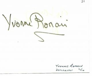 YVONNE ROMAIN Curse of the Werewolf,  MARK BURNS d`07 Count Dracula Signed Page 2