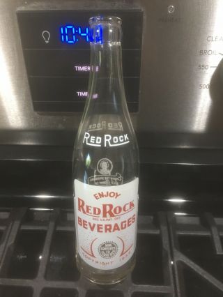 Vintage Soda Pop Bottle/red Rock Of St.  Louis,  Missouri 12 Oz W / White Field
