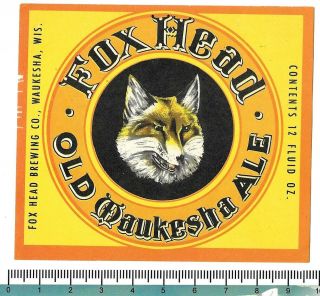 Usa Wisconsin Waukesha Fox Head Old Ale