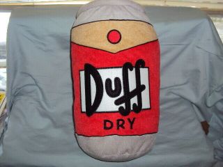 14 " Duff Dry Plush Beer Can Pillow Matt Groening Universal Studios The Simpsons