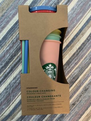 Starbucks Color Changing Cups Set Of 5 Very Hard To Find Please Read