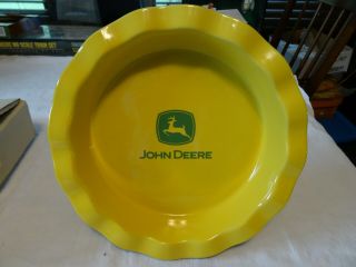 John Deere Scalloped Edge Pie Plate Collectible