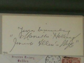 Autograph Marietta Holley Signed Pen Name " Josiah Allen 
