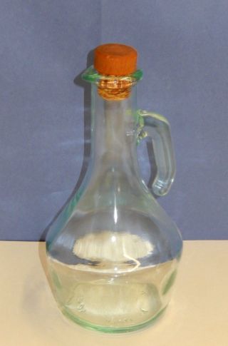 Vintage Vetreria Etrusca 50cl Olive Oil 8 " Bottle / Decanter - Made In Italy