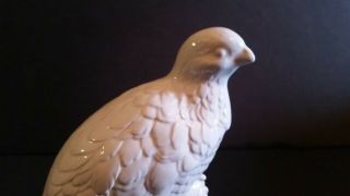 Vintage HOLLAND MOLD Quail Pheasant Bird White 1970 ' s Ceramic Figurine 2