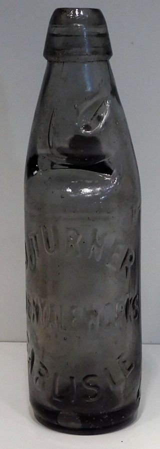 Antique Agua Codd Soda Bottle W/ Marble - J.  Turner Edeny Ale Carlisle