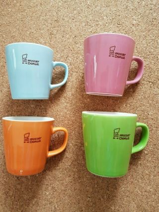 Mister Donuts Colored Coffee Mugs