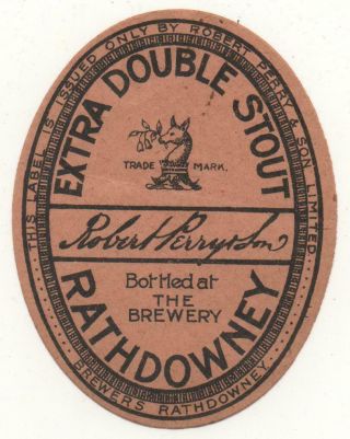 Old Beer Label - Uk - Perry (a) - Extra Double Stout