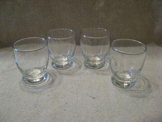 Set Of 4 Vtg Small Barware Glasses Juice Glasses