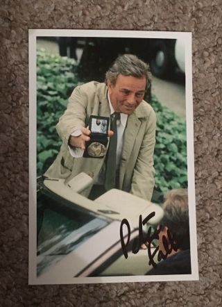 Peter Falk Hand Signed Autograph Photo Actor Columbo