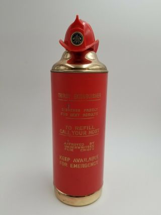 Vintage Fire Thirst Extinguisher Liquor Decanter Music Box Fireman Hat Japan