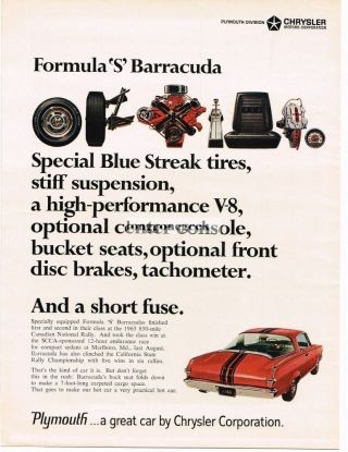 1966 Plymouth Red Barracuda Formula 