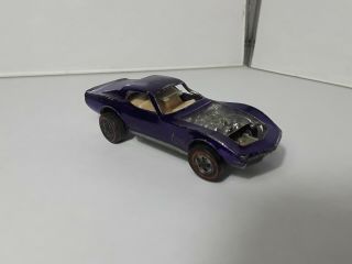 Vintage Hot Wheels Redline - Custom Corvette - Purple - Parts Or Restore
