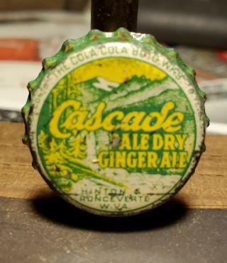 Cascade Ginger Ale Soda Bottle Cap Coca Cola Hinton Ronceverte West Virginia