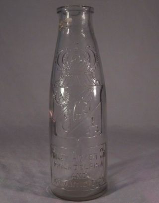 Vintage Finley Acker Tcg Crown Bottle Embossed Philadelphia Atlantic City