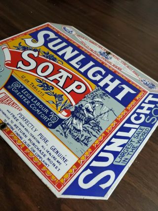Antique Sign Sunlight Soap Enameled Porcelain 10 