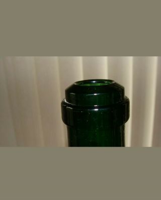 Vintage Extra Large Heavy Deep Green Wine Bottle Made In France
