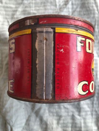 Vintage Tin Folgers Coffee Can 1 lb advertising collectible 2